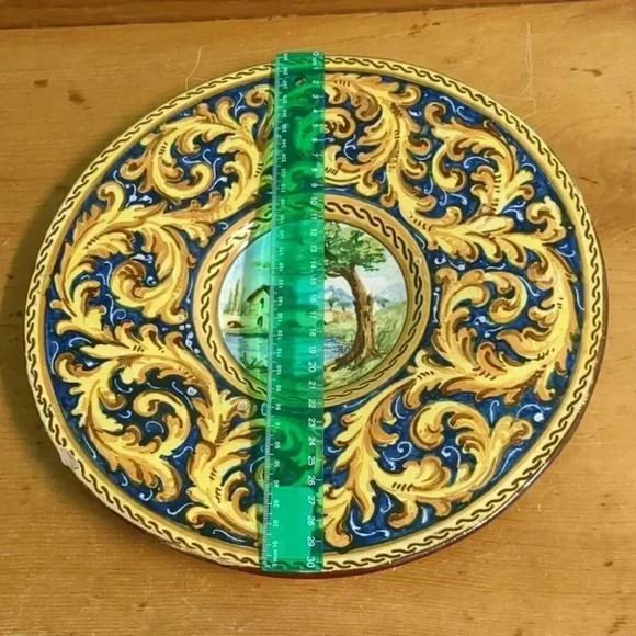 Vintage Hand-painted Wall Plate from  Italy - Picture 2 of 5